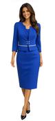 Cassandra  - Fitted dress with jacket - Royal