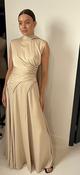 Maisonel - Sleeveless satin dress with scarf