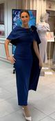 Couture Club -  Fitted dress with cape shoulder - Navy Blue image