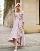 Couture Club - Hi-Lo dress with waist pleat