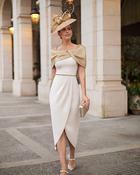 Couture Club - Shoulder detail waist pleat