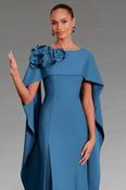 John Charles - Full length fitted dress - Teal image