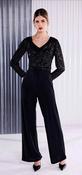 Kate Cooper - V Neck jumpsuit with sparkles - Black image