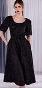 Kate Cooper - Dress with puff sleeve with wrap belt - Black image