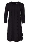 Kate Cooper - Round neck dress with scallop frill at front - Black image