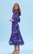 Caroline Kilkenny - Midi dress with v neck to back - Pink mix image