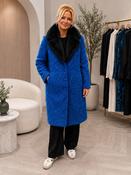 Coco Doll Wool coat - removable collar - Blue/Black