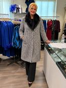 Coco Doll Wool coat - removable collar -  Black/White