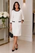 Coco Doll - Round neck dress with 2 pockets - Ivory