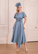 John Charles - Satin back crepe midi dress - Cornflower image