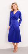 Caroline Kilkenny -  Blue Mauve wrap effect dress