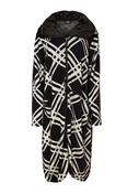 Ora - Geometrical knit jacket with pleated metal collar