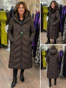 District - Long Jacket with hood - Dark Brown