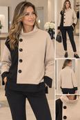 Peruzzi - Two Tone button Top