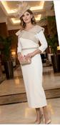 Anoola - Midi dress with gold collar and matching belt image