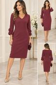 Peruzzi - V neck dress with sleeve detail