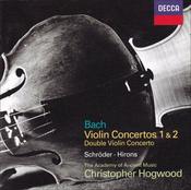 Bach* - Schröder* • Hirons* • The Academy Of Ancient Music • Christopher Hogwood - Violin Concertos 1 &amp; 2 • Double Violin Concerto (CD, Album, RE) image