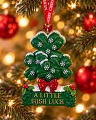 A Little Irish Luck Shamrock Christmas Ornament image