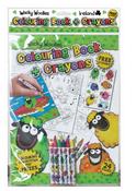 Wacky Woolies Colouring Book &amp;amp; Crayons Set