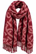 Celtic Traditional Pashmina Scarf - Red