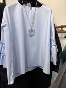 Tot-Hom Ruffled Sleeve Shirt in Blue image