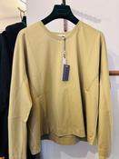 HIGH Everyday Couture Typhoon Jersey Long Sleeve Top in Light Khaki