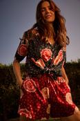 Natalie Martin Short Sleeve Shirt in Poppy Indigo