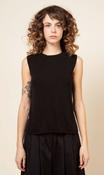 ApuntoB Silk Knit Sleeveless Top in Black