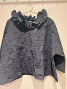 Apuntob Ruffle Shirt in Navy and Khaki Check image