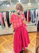 ApuntoB Frill Collar Check Short Sleeve Top image
