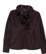 Susanne Bommer Ruffle Collar Shirt in Mulberry