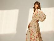 Natalie Martin Long Sleeve Silk Shirt in Starflower