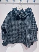 Apuntob Ruffle Shirt in Vintage Black and Ecru image