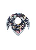 Codello Silk Scarf Autumn Flowers in Blue