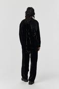 ADNYM Crushed Velvet Shirt in Black