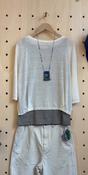 Ma'ry'ya Official Fine Knit Summer Jumper in Cloud