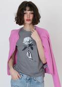 CPress Studio Gesture Shorty Sleeve Tee in Charcoal Grey