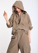 Lis Lareida Athleisure Hoodie Jacket in Muted Olive