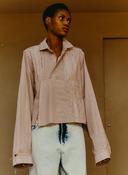Jejia Shirt in Berry Pinstripe
