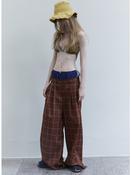 Jejia Plaid Trousers