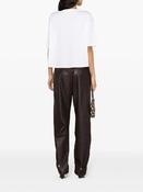 Allude Cotton Round Neck Tee in White