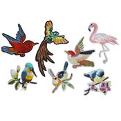 Medium Birds Iron On Patch | Embroidered Clothing Repair Patch