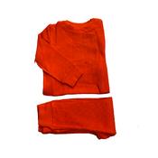 Fiery Red Waffle Organic Cotton Set