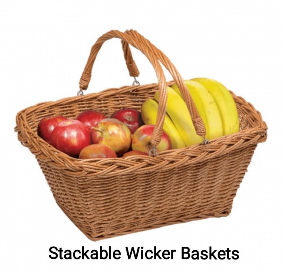 Wicker Shopping Basket with folding handles in Limerick GetLocal Ireland