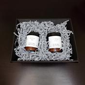 Gift Set - Apothecary  Two Amber Glass Jar Candle Set image