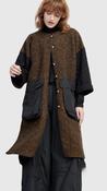Urban Citadel Long-line Contrast Coat - Bold Utility Elegance image