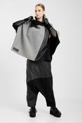 Elsewhere Reversible Poncho - Black-Grey