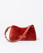 Surkana Plush Shoulder Bag with Multi-position Handle - Orange image