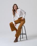 Surkana Corduroy Wide Leg Pants - Mustard image