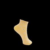 Black Colour Lisa Jacquard Ankle Sock - Yellow image
